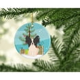thumbnail image 2 of Carolines Treasures BB4201CO1 Merry Christmas Tree Papillon Black White Ceramic Ornament 3 in multicolor, 2 of 3