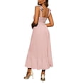 thumbnail image 5 of Jusfitsu Summer Dress for Women Wedding Guest Dresses Sleeveless Split Midi Formal Dress Cocktail Party Elegant, 5 of 7