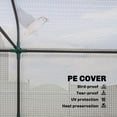 thumbnail image 5 of Outsunny 3-Tier Mini Greenhouse, Small Portable Plant Shelving with UV-Resistant PE Cover & 2 Roll-Up Doors, 56.3" x 18.1" x 65" White Greenhouse for Patio, Garden & Backyard, 5 of 8