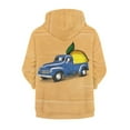thumbnail image 3 of Xoenoiee Vintage Blue Truck Lemon Print Kids Casual Sweatshirt Zip up Hooded Sports Jacket with Pocket Boys Girls Teens Long Sleeve Athletic Hoodie Outwear, 8-10 Years, 3 of 7