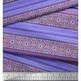 thumbnail image 2 of Soimoi Poly Georgette Fabric Stripe & Mandala Kaleidoscope Decor Fabric Printed Yard 42 Inch Wide, 2 of 3