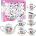 thumbnail image 1 of Juego de té Toy Tea Liberty Imports con forma de rosa, 16 piezas, porcelana, 1 of 7