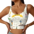 thumbnail image 1 of Fotbe Golf Icons And Golfer Sujetador Deportivo Largo sin Aros para Mujer con Almohadillas y Soporte Medio, Transpirable y Absorbente, Camiseta Tipo Chaleco o Tank Top-Large, 1 of 8
