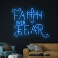 thumbnail image 3 of Handmadetneonsign Faith Over Fear Neon Sign, Faith Neon Light Decor, Wall Art, Wall Decor, 3 of 5
