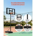 thumbnail image 4 of KFFKFF Portable Basketball Hoop System, Adjustable Height from 4.4 ft to 10 ft, Basketball Stand with Rolling Wheels for Driveways, Pools, Suitable for Kids, Teens, and Adults, 4 of 9