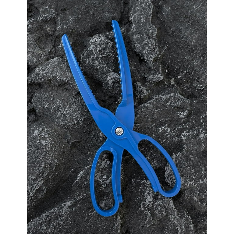 BLUEWING Fishing Grapper 1pc Fish Control Tool Lightweight Fish Clamp  Control Anti Slip Serrated Clamp, Blue 