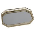 thumbnail image 4 of Bandeja de espejo estilo americano de hierro grande, decorativa, con forma geométrica, para maquillaje lateral, para baño y hogar., 4 of 14