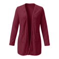 thumbnail image 2 of JUUNthy Cardigan for Womens, Long Sleeve Ribbed Knit Open Front Mid Length Sweater Outerwear with Pockets Orange L, 2 of 12
