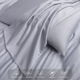 thumbnail image 5 of MooMee Duvet Cover Set King 600-TC 100% Long-Staple Cotton Sateen Silky Smooth Luxury (Pale Blue, 104"x90"), 5 of 6