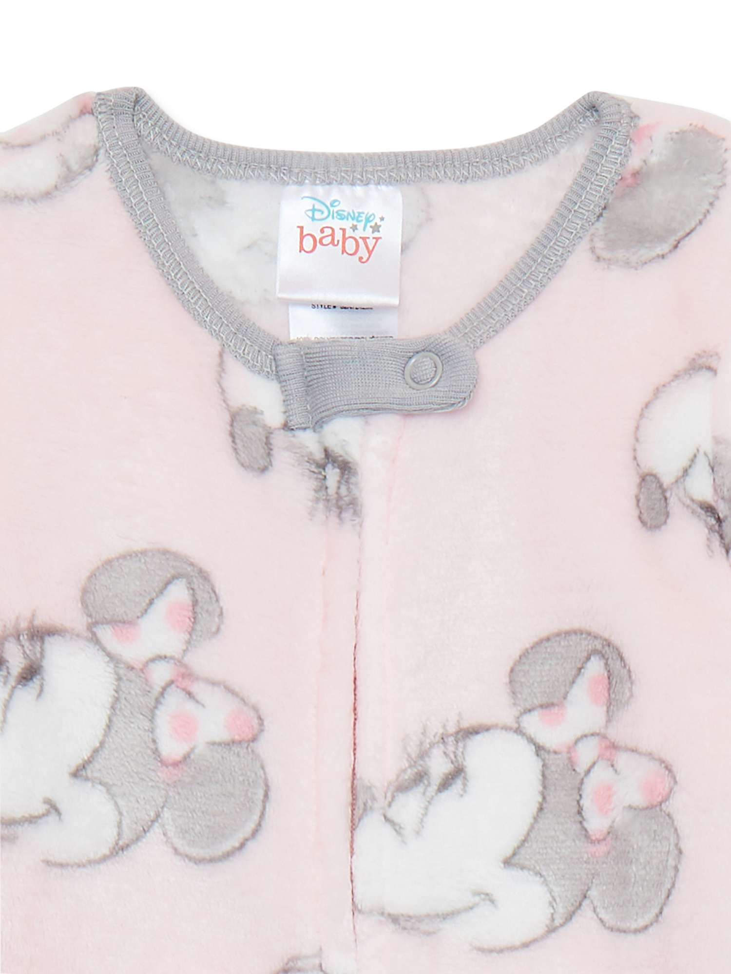 Disney Baby Minnie Mouse Baby Girl Microfleece Sleep N Play, 2-Pack, Newborn-6/9 Months