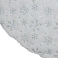 thumbnail image 3 of Kurt Adler 48-Inch White Tree Skirt with Snowflake Border, 3 of 4