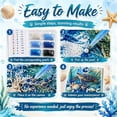 thumbnail image 4 of Ocean Theme Pearl Art DIY Kit, Special Shape Pearl Art Kit, Diamond Pearl Art Kit, DIY Pearl Painting Craft Kit for Adults Beginners, Ocean Wall Decor, 4 of 7