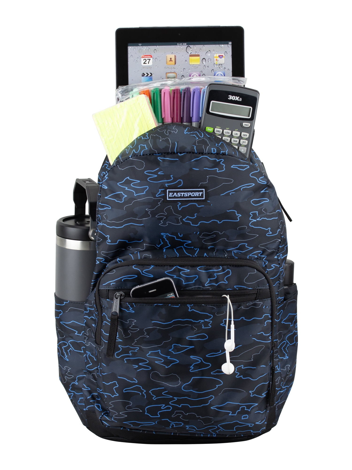 Eastsport Unisex 17" Backpack & Lunch Box 2-Piece Set, Outline Camo