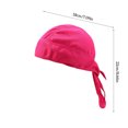 thumbnail image 4 of Naiovety Sombreros Gorros de quimio Pañuelo para la cabeza Bandana Quick Sun Pasamontañas atado por detrás Hip Pop Head Wrap Casco Capucha interior Ciclismo Rosa roja Naiovety OD020489-13B, 4 of 6
