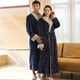 thumbnail image 4 of Ropa de dormir de franela agrandada para mujeres invierno hombres coral polar pareja bata de baño otoño e invierno estilo largo grueso, 4 of 5