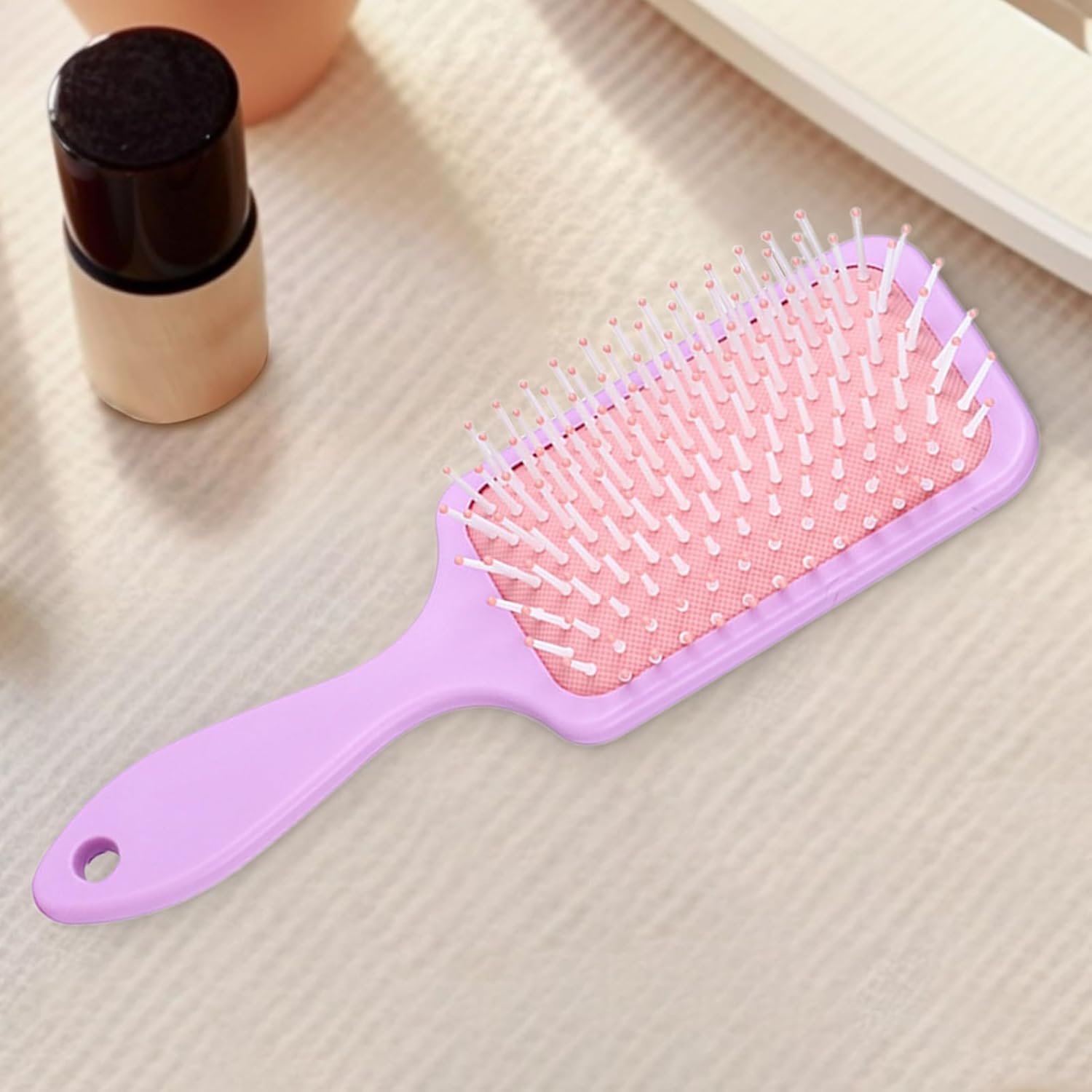 Paddle Brush - Blow Drying Brush, Soft Flexible Bristles, Gentle Scalp Massage Comb, Anti-Frizz Hair Styling Tool | Suitable for Thick, Curly, Straight, Long, Short, Wet or Dry Hair, Salon Home