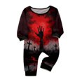 thumbnail image 2 of Cozy Comfy Matching Family Halloween Pajamas PJs Set, Cute Pumpkin Ghost Long Sleeve Loungewear Sleepwear Nightwear Gifts, 2 of 4