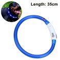 thumbnail image 1 of USB Rechargeable LED Dog Collar - Night Safety (35cm, Blue), 1 of 5