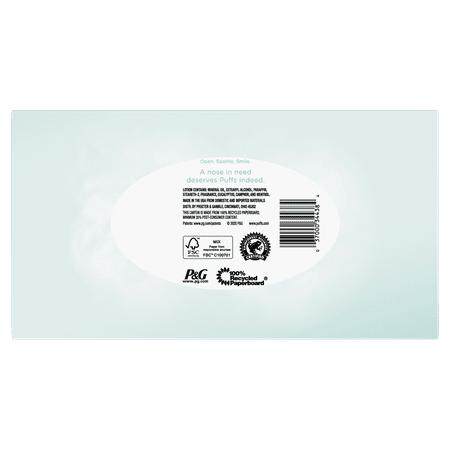 Puffs Plus Lotion with the Scent of Vick's Facial Tissue, 1 Family Size Box, 88 Tissues per Box,