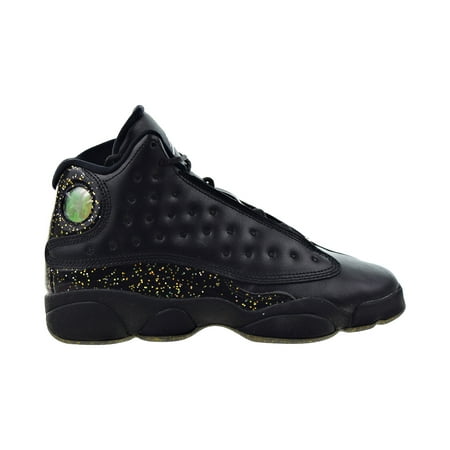 Image of Air Jordan 13 Retro Gold Glitter Big Kids Shoes Black-Metallic Gold dc9443-007
