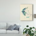 thumbnail image 3 of Trademark Fine Art 'Greece Watercolor Map Turquoise' Canvas Art by Michael Tompsett, 3 of 4