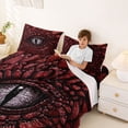 thumbnail image 3 of Erosebridal Dragon Eye Queen Sheet Sets, Black Red Bed Set, 1 Flat Sheet, 1 Fitted Sheet and 2 Pillowcases, 3 of 5