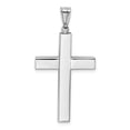 thumbnail image 2 of Auriga Fine Jewelry 14K White Gold Polished Hollow Cross Pendant for Women, 2 of 6