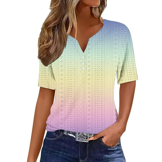 Birdeem Blouses pour Femmes T-Shirt à Col en V Uni pour Femmes