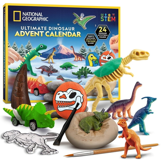 Calendario de Adviento de NATIONAL GEOGRAPHIC Dinosaur 2024 con 24 actividades