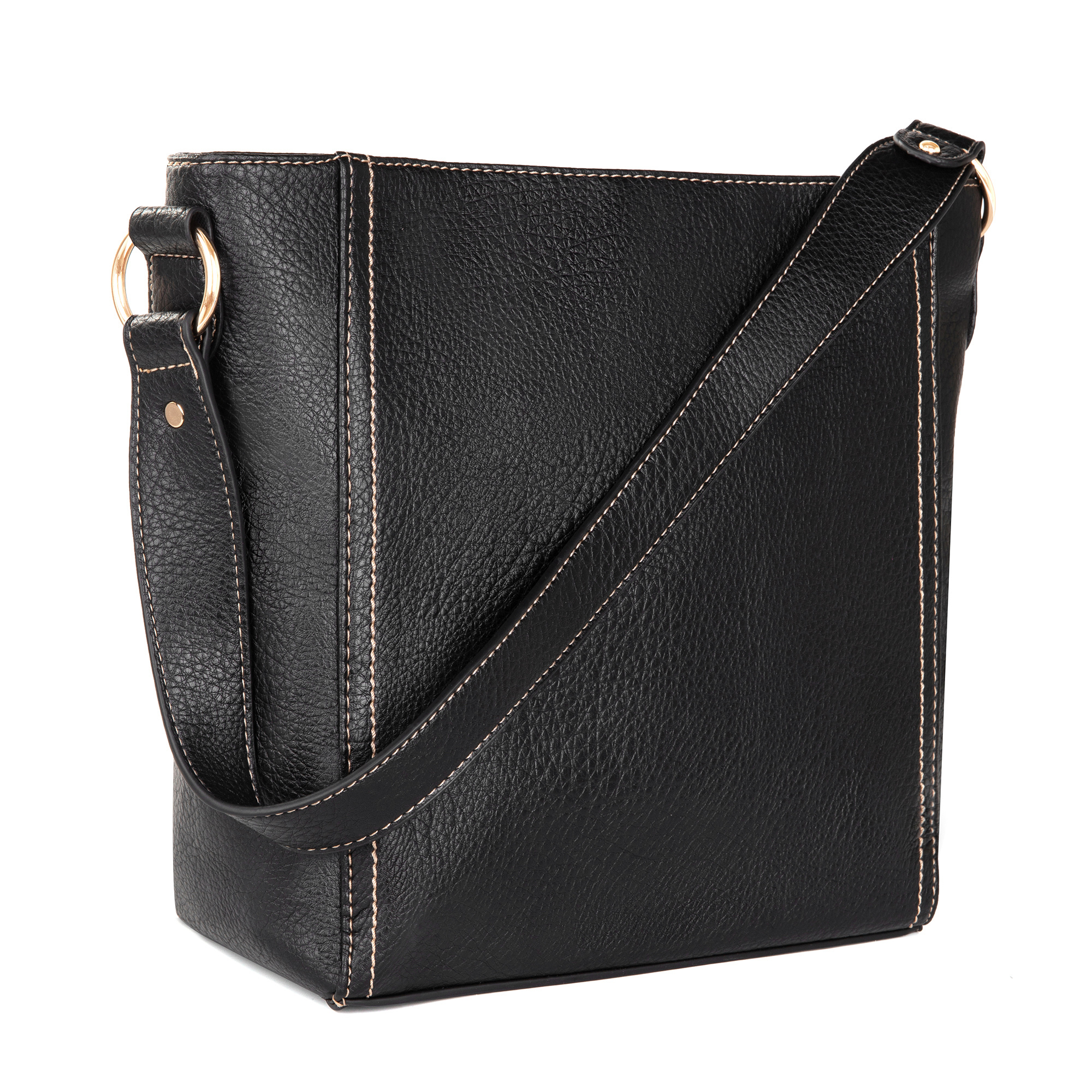 Montana West Hobo Bag, Black Vegan Leather photo 6