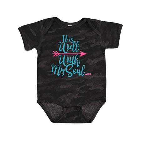 

Inktastic It Is Well with my Soul Pink Arrow Gift Baby Boy or Baby Girl Bodysuit