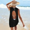 thumbnail image 5 of LTTVQM Crochet Swimsuit Coverup for Women Vacation Sleeveless Summer Dresses Open Back Beach Cover Ups Hollow Out Swimwear Black S, 5 of 5
