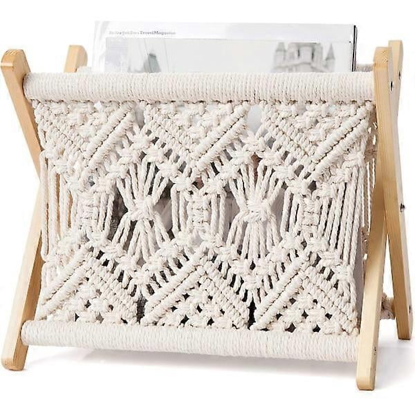 Magazine Rack Boho Magazine Rack Freestanding Storage Ba, Home Decor