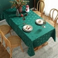 thumbnail image 4 of Christmas Tablecloth Rectangle, Jacquard Table Cloth Spillproof and Wrinkle Resistant with Christmas Tree Patterns for Dining Room & Holiday Decoration, 4 of 7