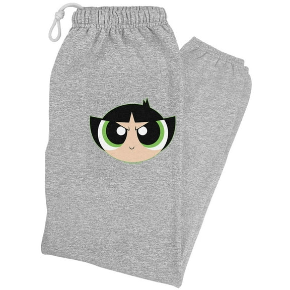 The Powerpuff Girls Buttercup Head Unisex Jogger Sweatpants for Men and Women, Athletic Heather, Small