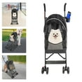 thumbnail image 6 of Pet Travel Stroller,Foldable Dog Cat Jogger Stroller, Cat Stroller Small Dog Stroller with 4 Wheels,Breathable & Visible Mesh for Walking, Shopping,Traveling (Black), 6 of 9