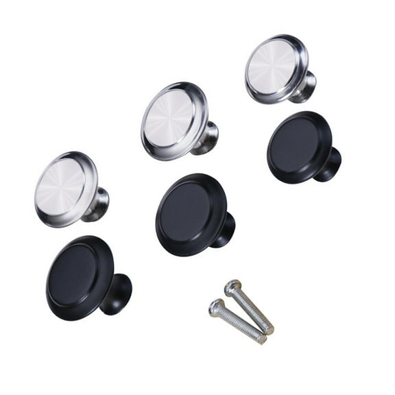 Stainless Steel Round Door Handle for Modern Doors with Hidden Screws Installation Silver Black 1
