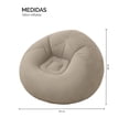 thumbnail image 3 of LO NECESITO Sillón inflable puff aterciopelado cómodo color beige, 3 of 5