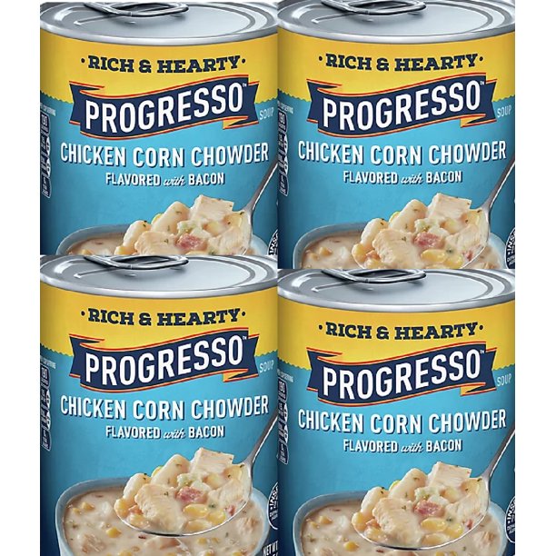 Progresso Rich & Hearty Chicken Corn Chowder Flavored with Bacon Gluten