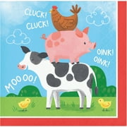 Farm Animals Beverage Napkins, 48 ct