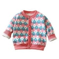 thumbnail image 4 of UngA Toddler Knit Cardigan Sweater Little Boy Girl Button Up Round Neck Long Sleeve Cardigan Knit Sweater Baby Fall Winter Clothes (Blue,3-4 Years), 4 of 4