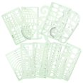 thumbnail image 4 of KAKOWELY 1 Set of Geometric Rulers Plastic Design Templates Practical Student Draft Ruler,7.09X"X4.13"X0.08", 4 of 5