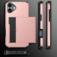 thumbnail image 2 of TECH CIRCLE for iPhone 16 Case 6.1 Inch (2024 Release), Hard Plastic Shell Back Cover Case with Hidden Sliding Card Holder, Slim Fit Thin Lightweight, Protective Solid Color Case, Silver, 2 of 8