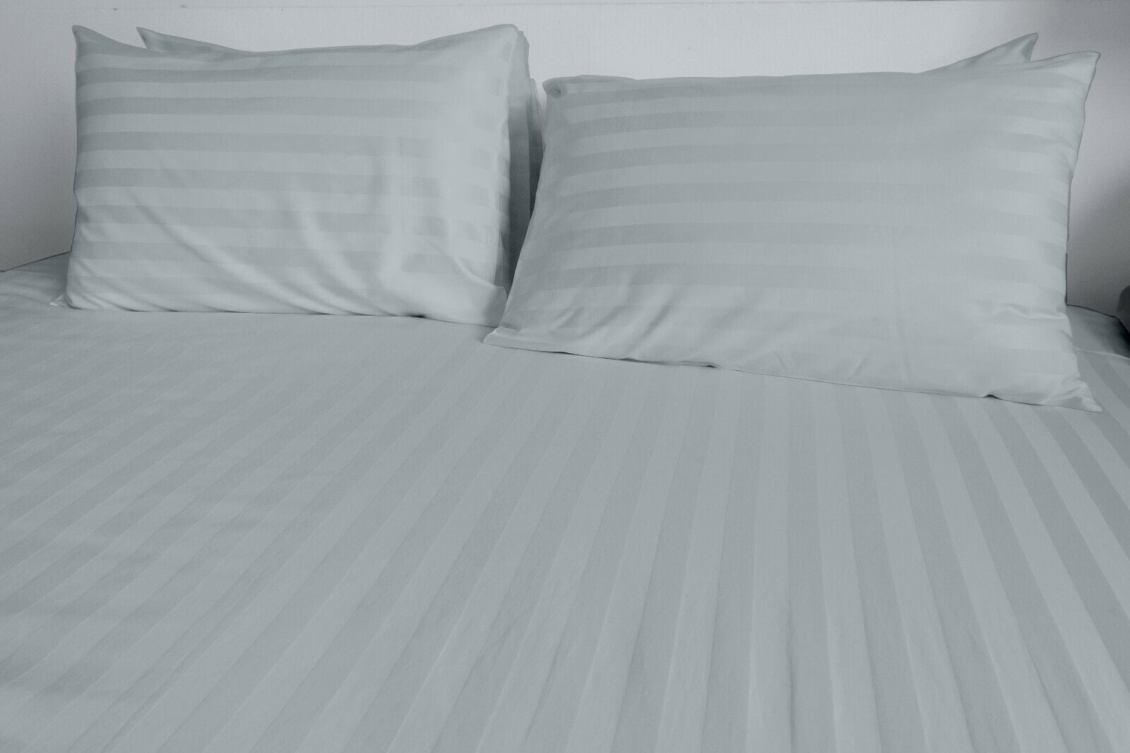 1800 Count Cotton Bamboo Feel Dobby Striped Sheet Set Deep Pockets 4 Piece Set