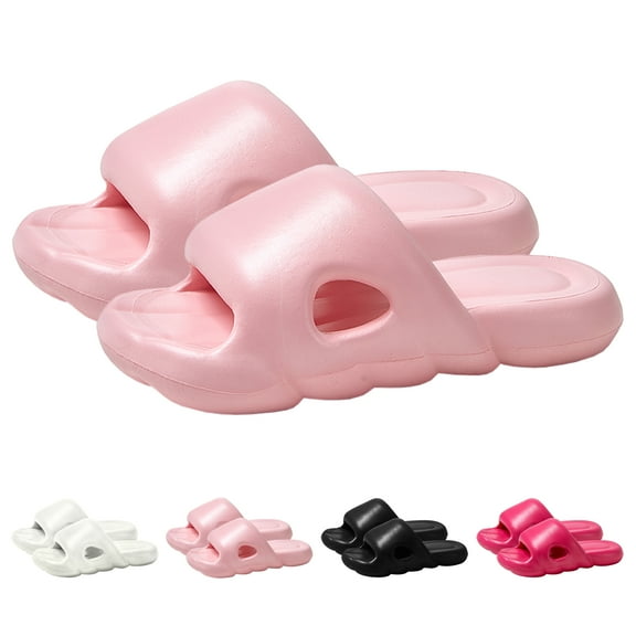 Evlmd Unisex Slides Sandals Soft Thick Sole Non-Slip Quick Drying Shower Sandals