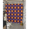 thumbnail image 5 of Halloween Purple Shower Curtain Set ，Waterproof Fabric Shower Curtains Yellow Lattice Texture Shower Curtains for Bathroom,Bathroom Decor 72"x72", 5 of 6