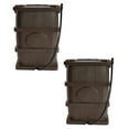 thumbnail image 1 of FCMP Outdoor 45 Gal Wood Grain Rain Water Catcher Barrel, Brown (2 Pack), 1 of 9