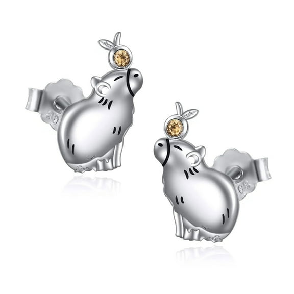 MOMOJIA Fashionable Capybara Earring Accessory Cute Ear Rings Studs Jewelry for Women