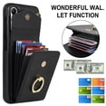 thumbnail image 3 of Asuwish Credit Card Slot PU Leather Wallet Cell Phone Case with Ring & RFID Blocking and Tempered Glass Screen Protector for Samsung Galaxy S25 Plus, Black, 3 of 11