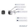 thumbnail image 2 of Vir Jewels 2.50 CTTW Princess Cut Black Diamond Stud Earrings .925 Sterling Silver, 2 of 3